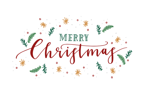 Merry Christmas zwischen Sternen und Zweigen